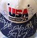 1994 Dream Team 2 autographed USA Basketball cap (Tim Hardaway Larry Johnson Shawn Kemp Dan Majerle Mark Price Isiah Thomas Dominique Wilkins)