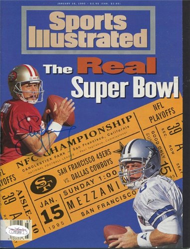 Steve Young Autographed/Signed 1995 Sports Illustrated (JSA)