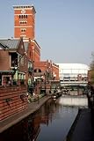 Canal, Brindley Place, Birmingham,city,großbrittanien, Gb - 30"H x 20"W - Peel and Stick Wall Decal by Wallmonkeys
