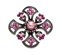 Code Red Antiqued Pink Crystal and Pink Pearl