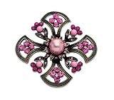 Code Red Antiqued Pink Crystal and Pink Pearl
