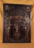 All Products : Miami Mumbai Buddha Antique Finish - Big Panel - With Mirror Wood Panel|WP010