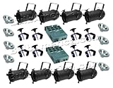 Par 56 Cans, 300w Par56 Narrow Spot Lamps, Dimmer Packs, C-Clamps (L555)