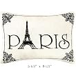 "Paris" - Small/Cute Embroidered ACCENT "Pillow" (5 1/2" x 8 1/2")