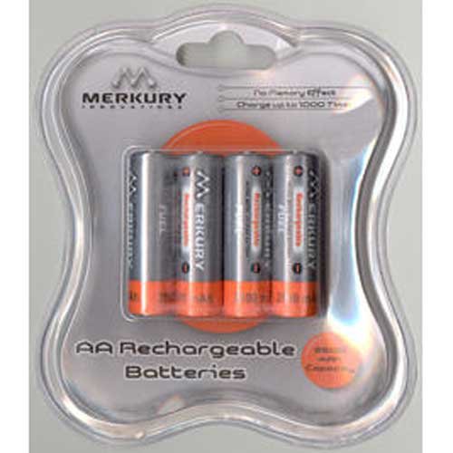 Merkury MI-AA2700B Merkury Pack Of 4 Nimh AA 2600Mah Rechargeable Batteries