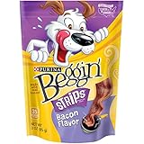 Beggin' Strips Dog Treats, Bacon, 3oz Pouch, Pack of 6