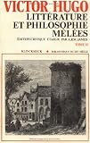 Litterature et philosophie melees (Bibliotheque du XIXe siecle ; 2) (French Edition)