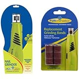 FURminator Nail Grinder (Nail Grinder w/ 6 Extra FURminator Replacement Bands)