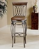 28"H Montello Swivel Old Steel Finish Counter Stool