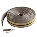 Weather Stripping Sealing Soundproofing Self-Adhesive Insulation Doors and Windows Draught Excluder Foam Seal Strip Collision Avoidance Rubber (I Type Coffee 39ft)