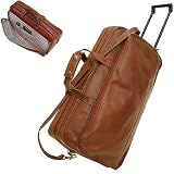 Floto Milano Trolley Brown Leather Wheeled Luggage