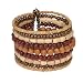 Wood Beads Brown Cuff 