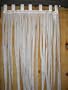 White on White Organdy Room Divider Tab Curtain, 44 inches X 90 inches