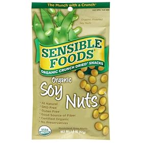 Sensible Foods Organic Crunch Dried Snacks, Roasted Soynuts, 1.5-Ounce Pouches (Pack of 24)
