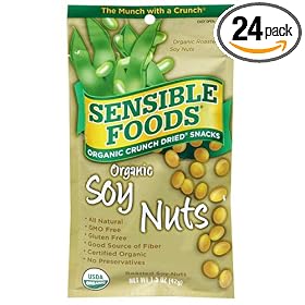 Sensible Foods Organic Crunch Dried Snacks, Roasted Soynuts, 1.5-Ounce Pouches... by Sensible Foods