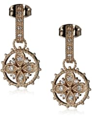 Freida Rothman Belargo Jewelry "Blush" Collection Rose Small Love Knot Medallion Earrings