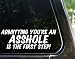 Admitting you're an A-HOLE is the first step funny decal / sticker