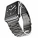 HCcolo Apple Watch Band, HCE Stainless Steel Link Bracelet, Sport Bands for iWatch All Models, Double Button Folding Clasp - 42mm - Black