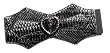 998105 Hear Buckle Waist Belt, Black, One Size