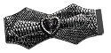 998105 Hear Buckle Waist Belt, Black, One Size