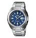 CASIO Wave Ceptor Atomic Silver-Tone Men's Watch with Analog Blue Dial and Metal Band. Model: WVQ201HDA-2AV