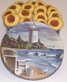 Gourmet Food : Scott's Cakes 1 lb. Apricot Butter Cookies in a Lighthouse Tin