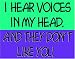Outdoor Living : Novelty Sign: Hear Voices in my Head (and they dont like you)