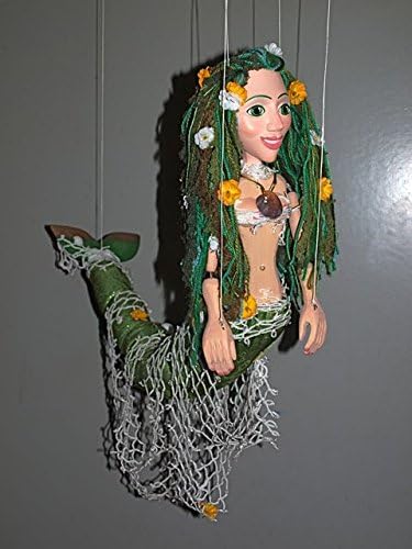 MERMAID 5 Loutka Marionette String Puppets Approx 18" High Hand Made In Prague Czech Republic