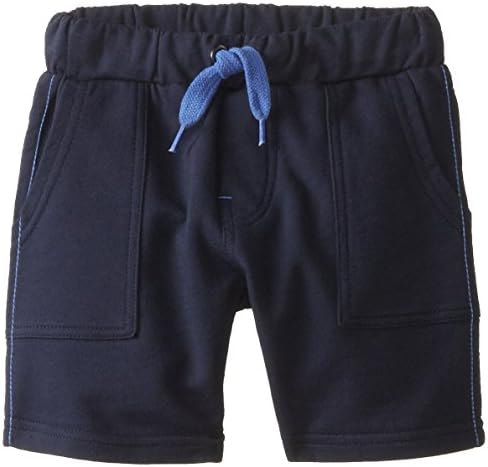 Petit Lem Little Boys' Retro Road French Terry Short, Navy, 7