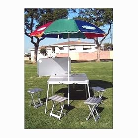 OASIS Aluminum Picnic Table With Four Chairs-2 Years Warranty-High Quality...