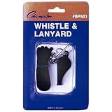 Champion Sports Plastic Whistle and Lanyard