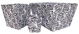 Trend Lab 3 Piece Zebra Striped Fabric Bin Set