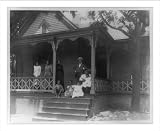 Historic Print (M): [Home of an African American lawyer, Atlanta, Georgia, with men, women, and children pos