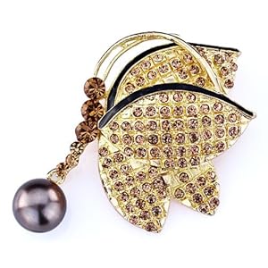 Pugster Empress Monarch Silver Flying Butterfly Winged Light Colorado Topaz Yellow Swarovski Crystal Diamond Accent And Alexandrite Amethyst Pearl Brooches Pins
