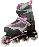 Xcess MX S1000 Adjustable Inline Skates - Pink Trim - Size Small (UK9Jnr - UK11Jnr)