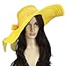 Funnywe Fashion Straw Derby Cap Womens Flax Bow Wide Large Brim Summer Beach Sun Hat