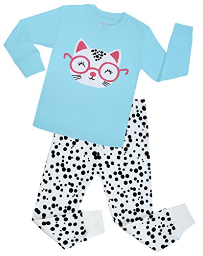 Girls Pajamas For Christmas Children Cat Clothes Size 2 to 7 Years