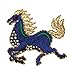 ID 0743 Fiery Stallion Patch War Horse Symbol Craft Embroidered Iron On Applique