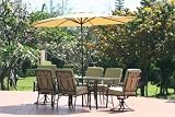 8pc Patio Dining Furniture Set with Umbrella