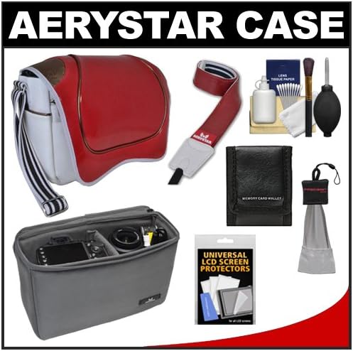Aerystar Monte Carlo Digital SLR Camera Messenger Bag with Insert Bag + Camera Strap + Cleaning & Accessory Kit