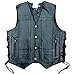 Men's Leather 10 Pockets Motorcycle Biker Vest New All Sizes (LARGE (CHEST 42 INCHES))