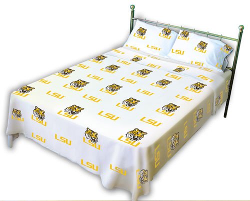 Lsu Tigers Queen Sheet Set From College Covers Queen