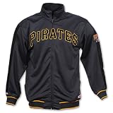DYNASTY APPAREL INDUSTRIES MLB Pittsburgh Pirates Men's Full Zip Track Jacket, Black/Gold