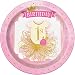 Pink and Gold Girls 1st Birthday Dinner Plates, 8ct