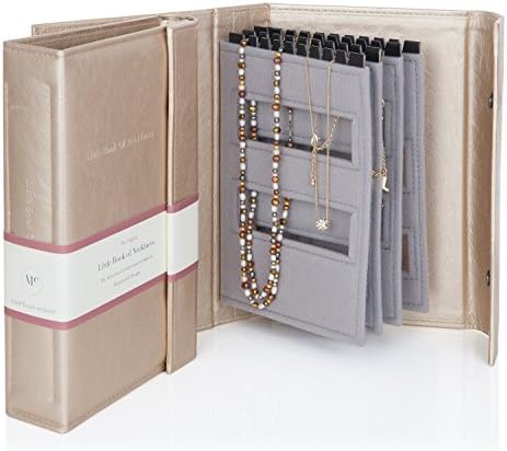 Little Book of Necklaces - A Book for Keeping Your Necklaces Tangle-free and Safe! Gold