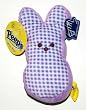 Peeps Bean Bag Plush, 6 Inch Purple Gingham Bunny (1 Each)