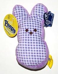 Peeps Bean Bag Plush, 6 Inch Purple Gingham Bunny (1 Each)
