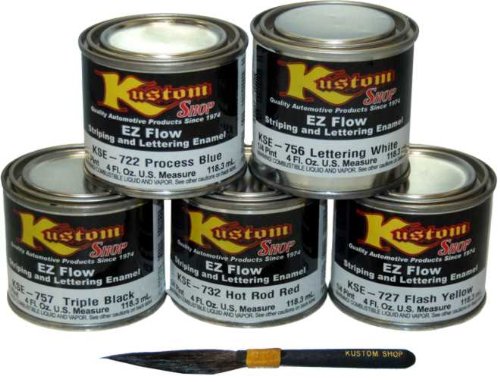 KUSTOMSHOP LETTERING ENAMEL/PINSTRIPE 5 PAINT COLORS