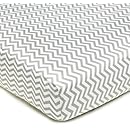 American Baby CompanyPercale Fitted Crib Sheet, Zigzag Grey