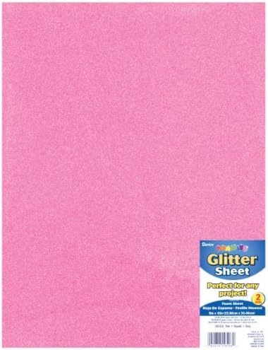 Brand New Glitter Foam Sheet 9"X12" 2mm-Pink Brand New